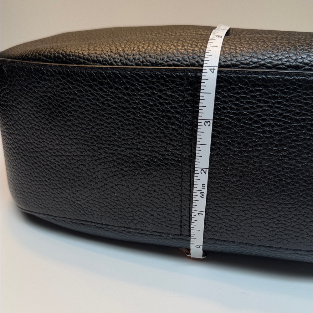 kate spade Black Pebbled Leather Shoulder Bag with Logo - Picture 8 of 10